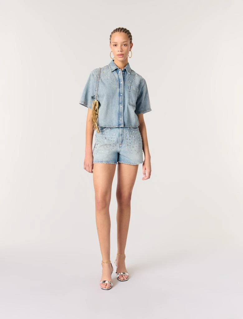 Maje Maje Woman's cotton Studded denim shirt for Spring/Summer 1