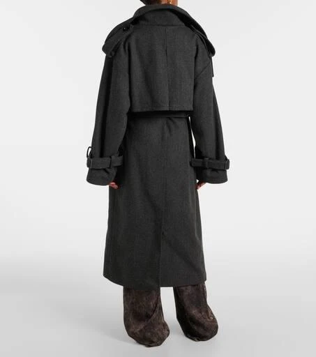 Acne Studios Herringbone belted wool-blend coat 3