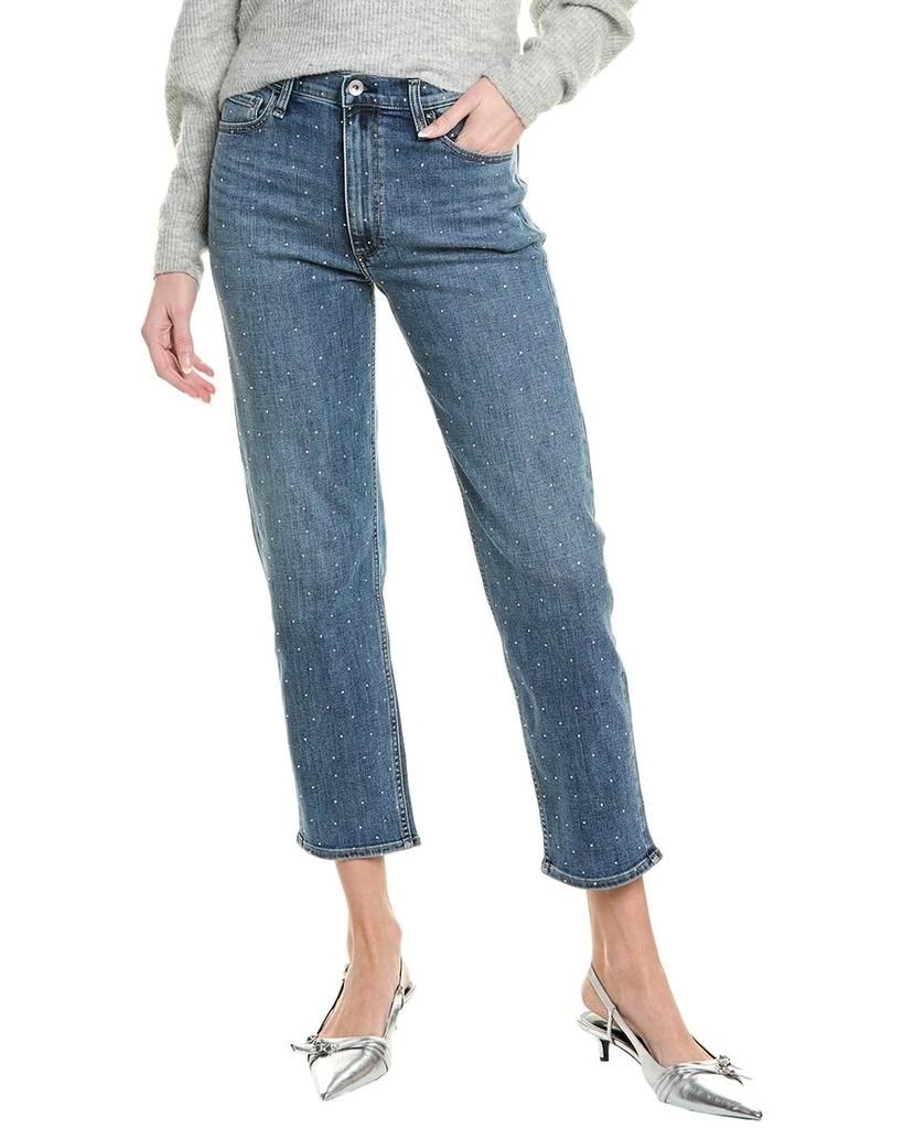 Rag & Bone Hattie Medium Wash Jewels Ankle Straight Jean 1