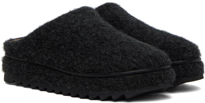 LAUREN MANOOGIAN Gray Moto Mules 4
