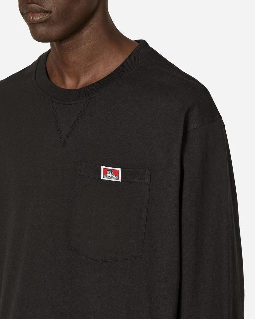 BEN DAVIS Heavy Duty Classic Label Pocket Longsleeve T-Shirt Black 5