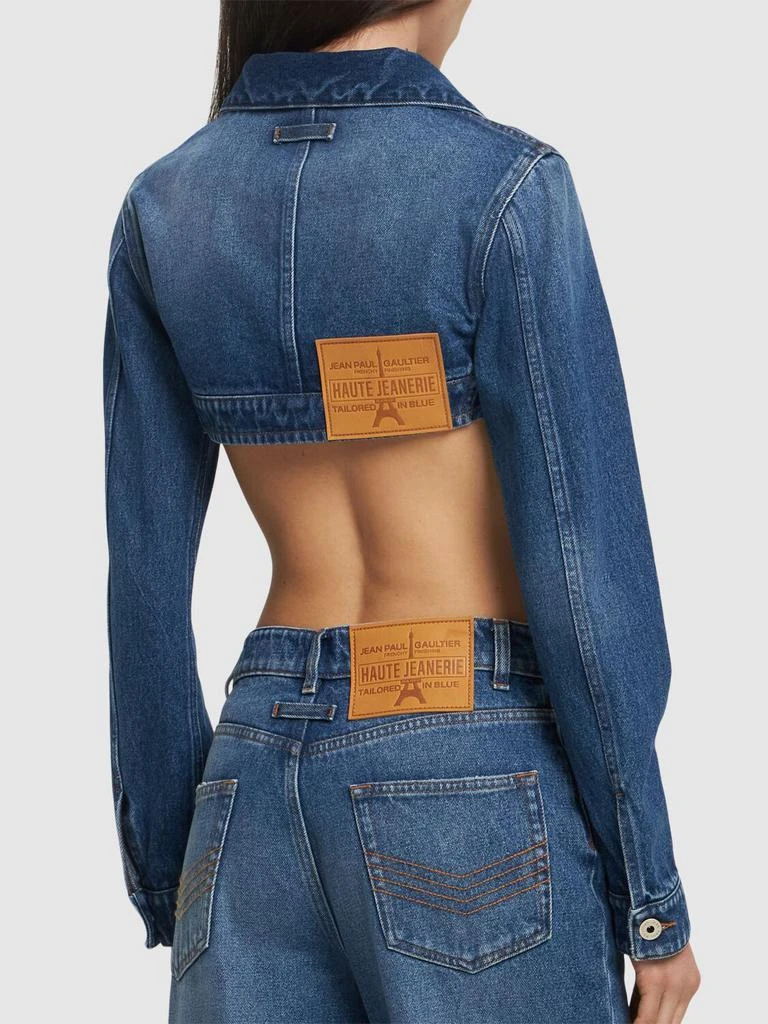 Jean Paul Gaultier Topstitched Denim Bolero Jacket 2