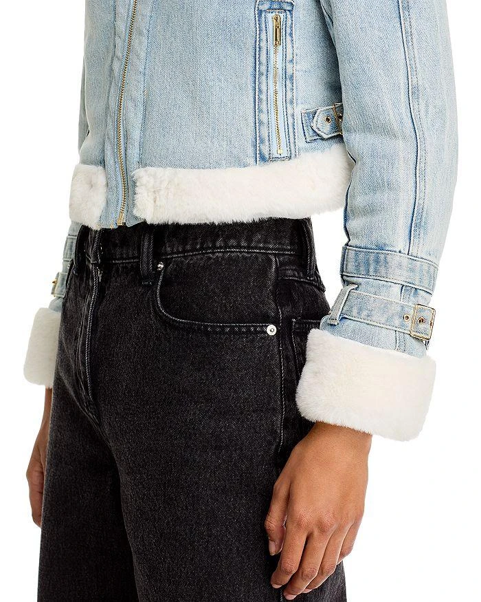 Generation Love Jude Faux Fur Trim Denim Jacket 5