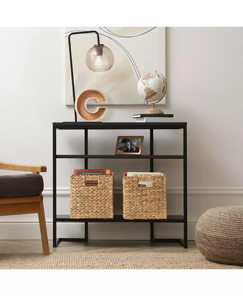 Casafield 10.5" x 10.5" Water Hyacinth Storage Baskets, Natural - Set of 2 Collapsible Cubes, Woven Bin Organizers for Bathroom, Bedroom, Laundry 7