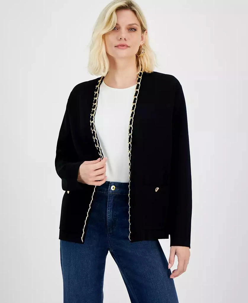 INC International Petite Chain-Trim Cardigan, Created for Macy's 1