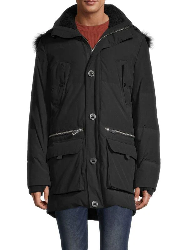 Karl Lagerfeld Paris Faux Fur-Lined & Trimmed Parka Coat 1