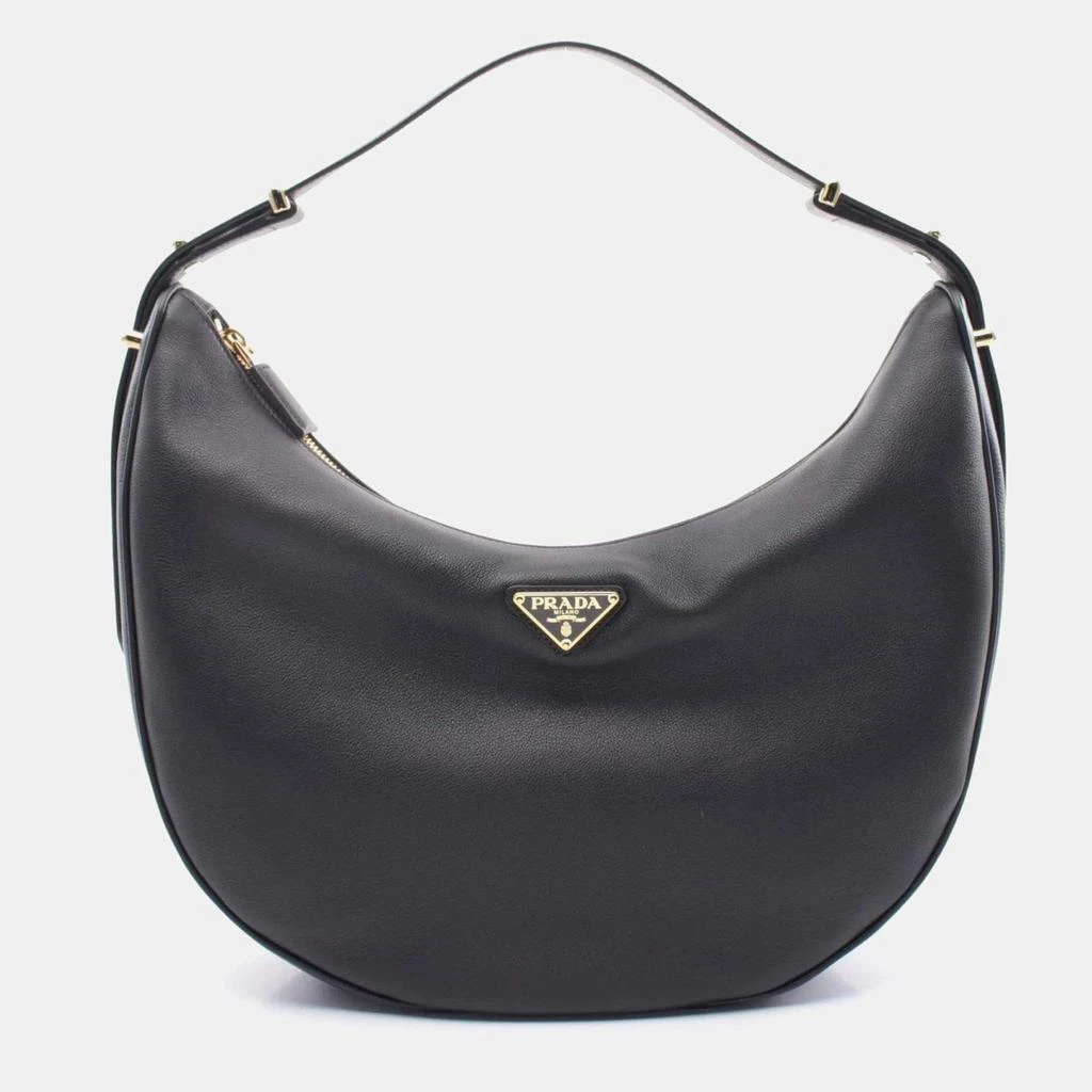 Prada Prada Black Leather Hobo Bag 1