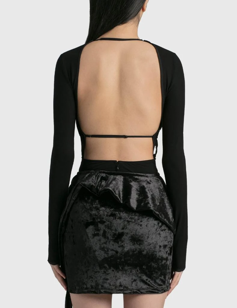 Nensi Dojaka Gathered Bra Long Sleeve Bodysuit 4