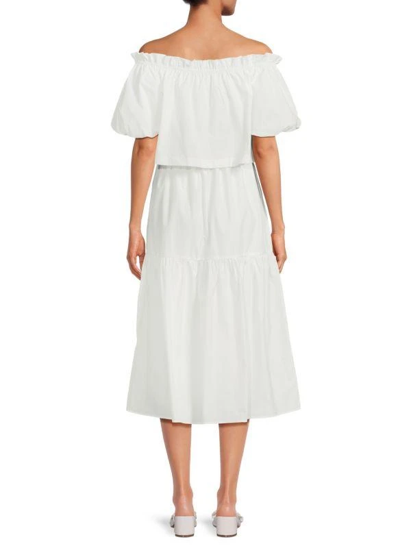 Amanda Uprichard Mirella Off Shoulder Midi Dress 2
