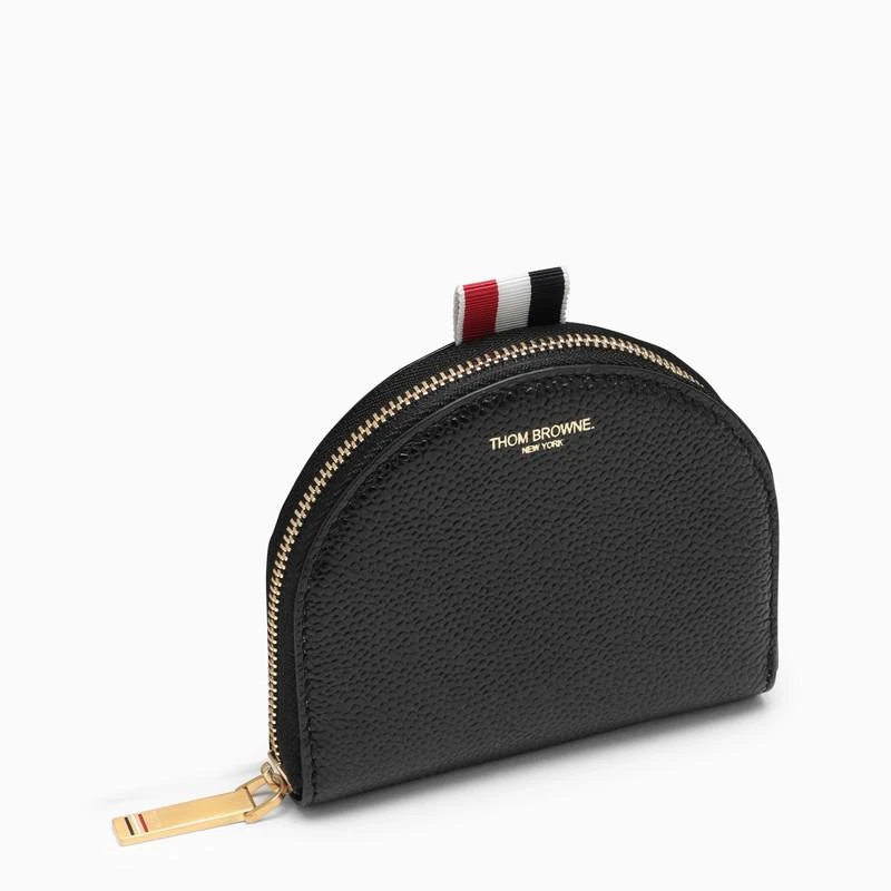 THOM BROWNE  BLACK LEATHER COIN PURSE 1