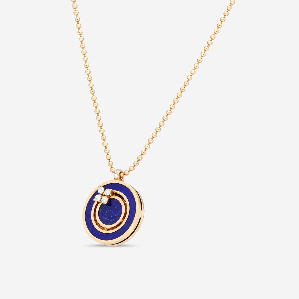 Roberto Coin Roberto Coin Love in Verona 18K Rose Gold Diamond & Blue Lapis Pendant Necklace 8883126AX17X