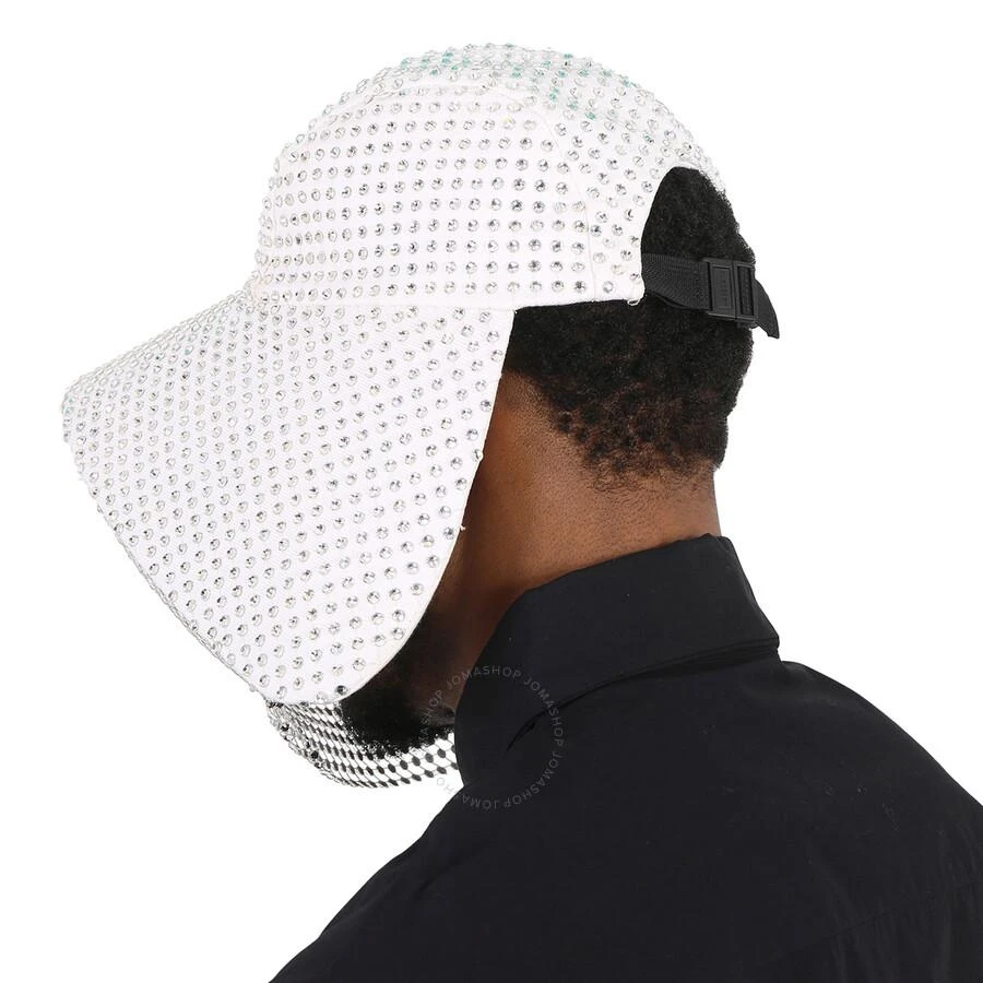 Burberry Open Box - Burberry Men's Optic White Crystal Mesh Bonnet Cap 3