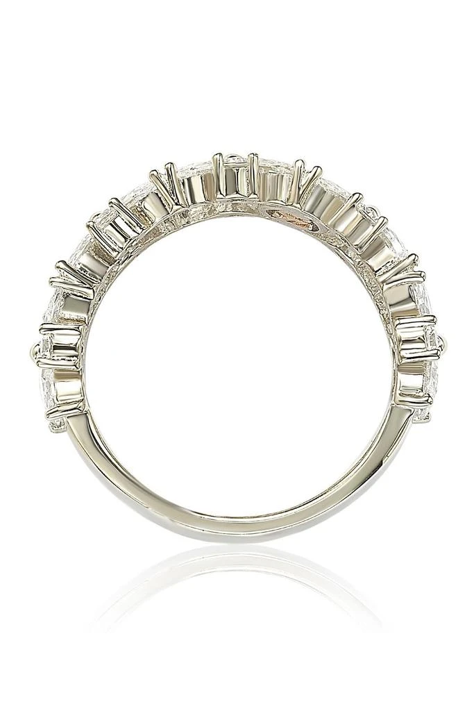 Suzy Levian Multicut Cubic Zirconia Floral Eternity Ring 7