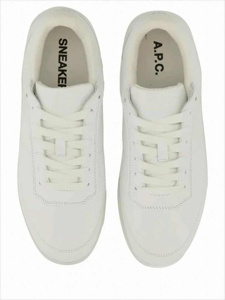A.P.C. White Sneakers with Textured Rubber Sole 6