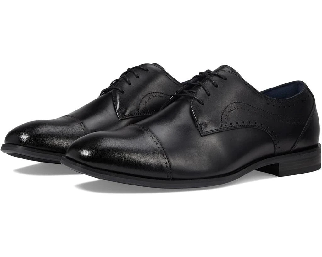 Stacy Adams Bryant 25634-001 Oxford Black Cap Toe Dress Shoes HAWK683