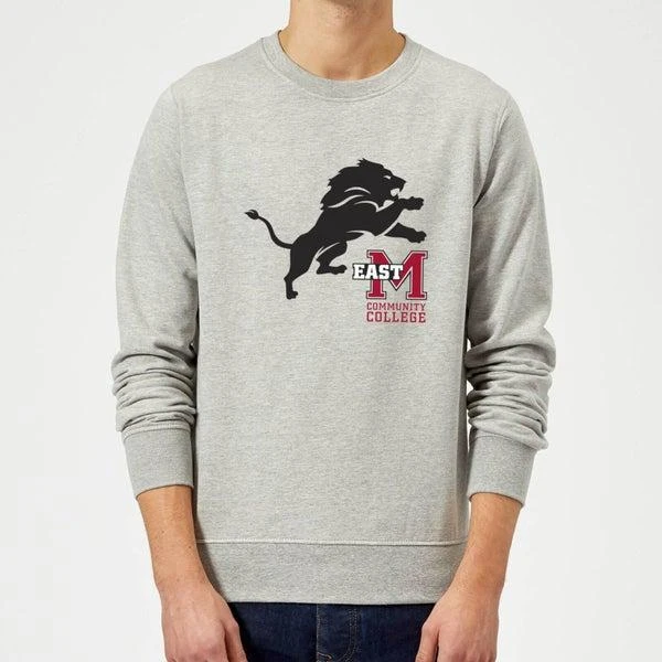 East Mississippi Community College East Mississippi Community College Lion and Logo Sweatshirt - Grey 1
