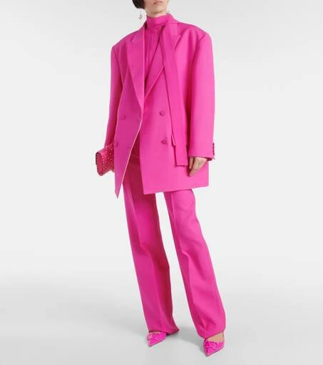 Valentino Crêpe Couture wool wide-leg pants 2