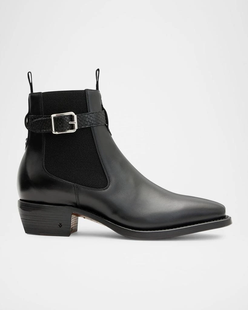 John Varvatos Mens Walker Buckle Chelsea Italian leather Slip Ankle Boots sz 10 John Varvatos Walker Buckle Chelsea Boot (Men) | Nordstromrack main image 4