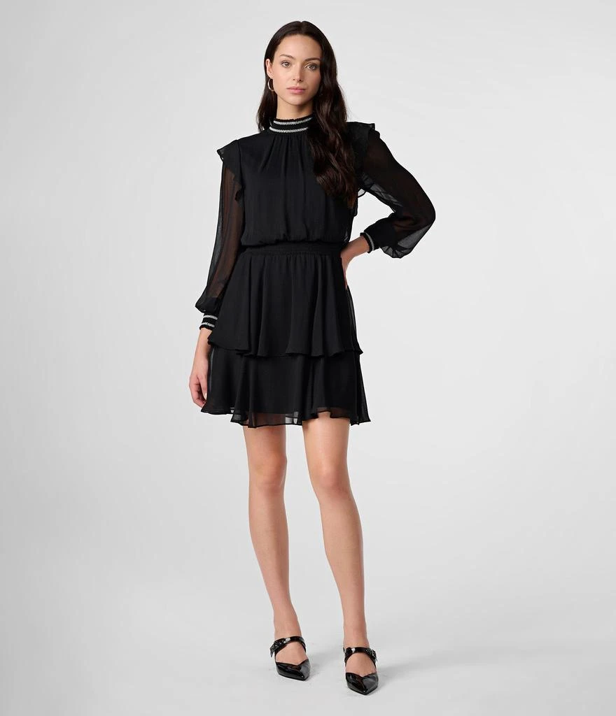 Karl Lagerfeld Paris SMOCKED CHIFFON DRESS 4