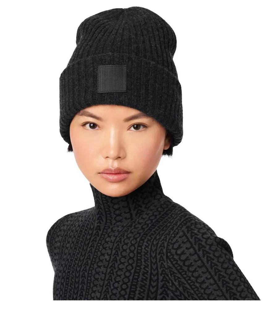 Marc Jacobs Marc Jacobs The Ribbed Dark Grey Beanie 2