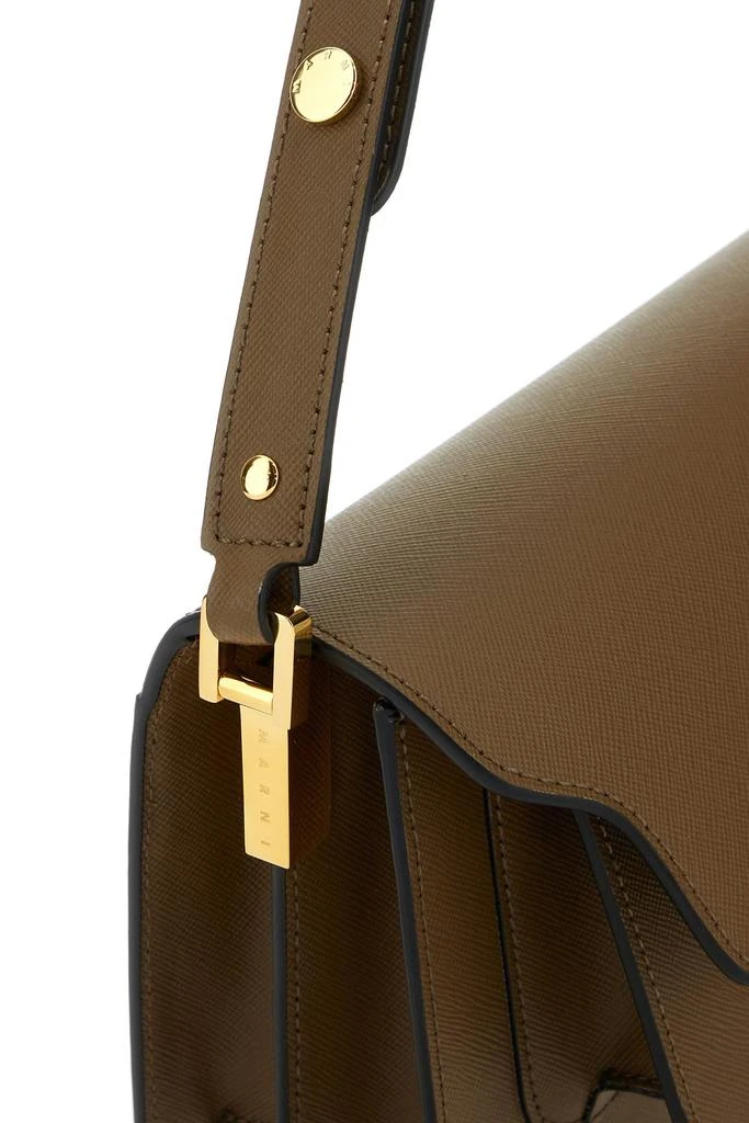 Marni Brown leather Trunk E/W shoulder bag 3