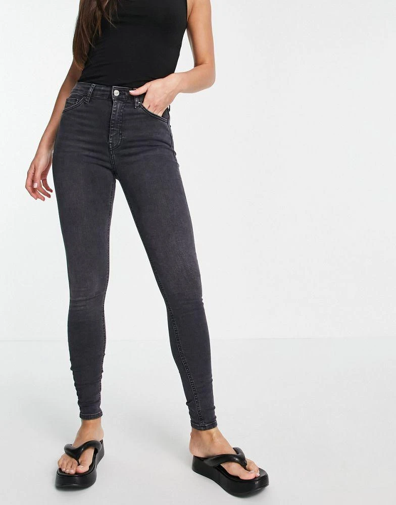 Topshop Tall Topshop Tall Jamie jeans in washed black 4