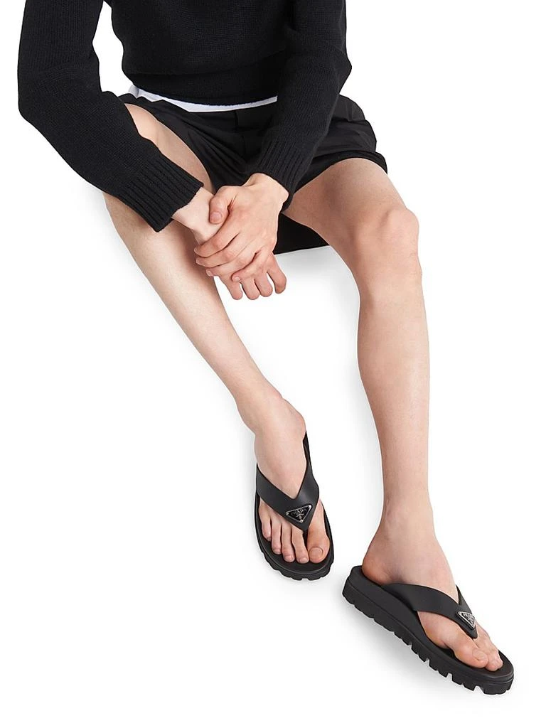 Prada Rubber Thong Sandals 2