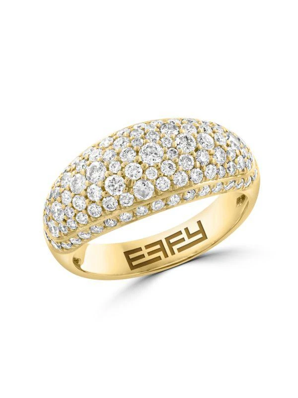 Effy 14K Yellow Gold 
1.51 TCW Diamond Ring 1