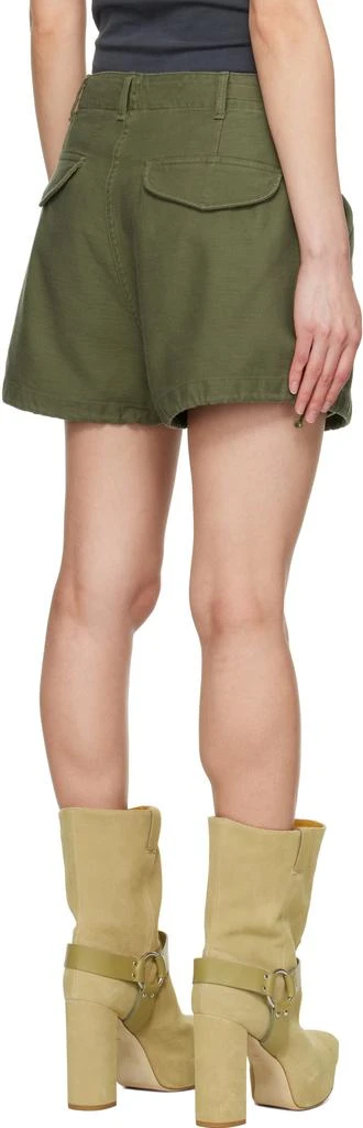 R13 Green Loose Marianne Cargo Shorts 3