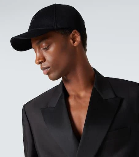 Tom Ford Logo embroidered cashmere baseball cap 3