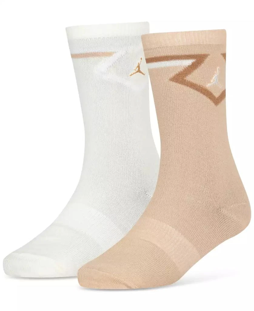 Jordan Big Kids Diamond Logo High Crew Socks, Set of 2