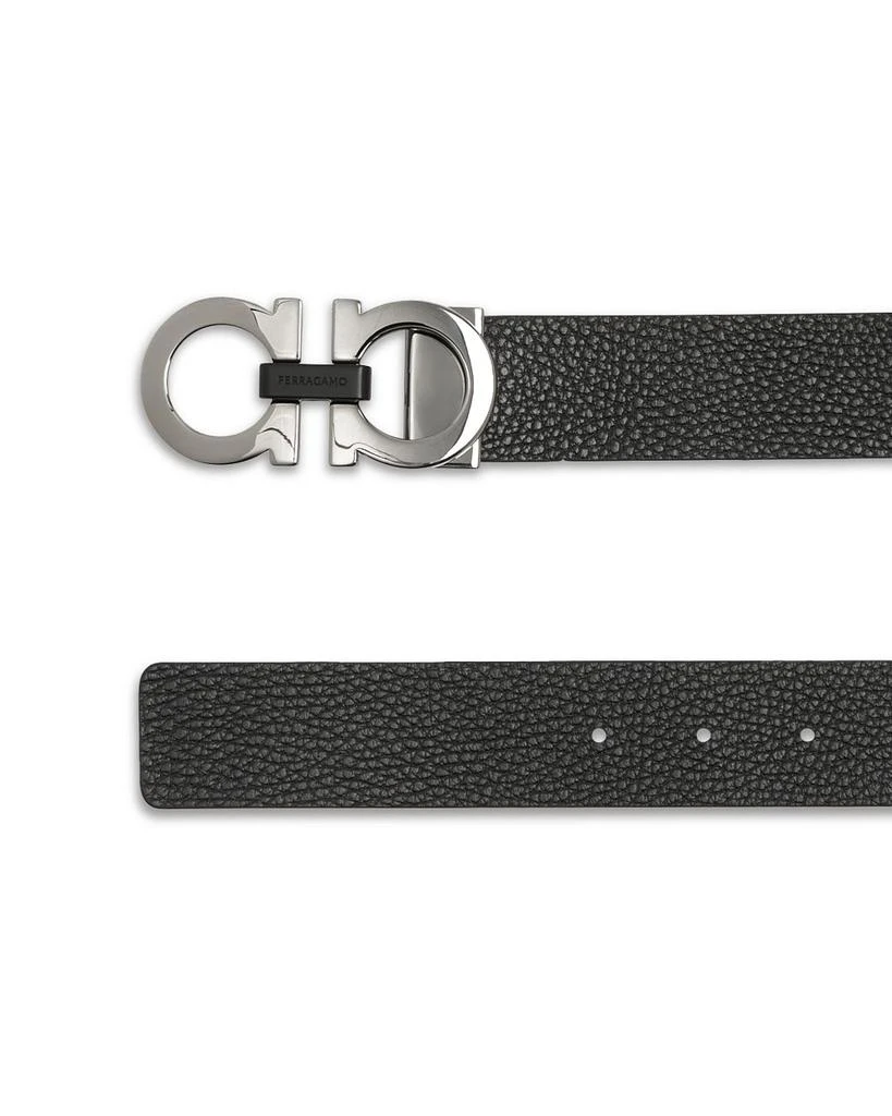Salvatore Ferragamo Men's Double Gancini Reversible Leather Belt 3