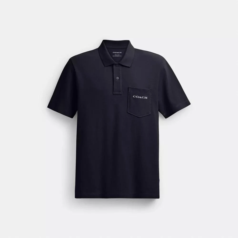Coach Pocket Polo In Organic Cotton 1