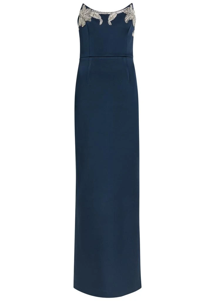 theia gia beaded shawl embellished dress Theia Mariah Beaded Midi Dress, Purple / 6