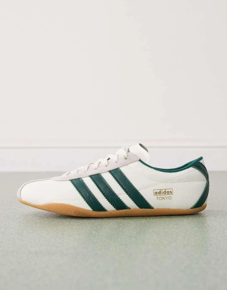Adidas adidas Originals Tokyo trainers in white and dark green 2