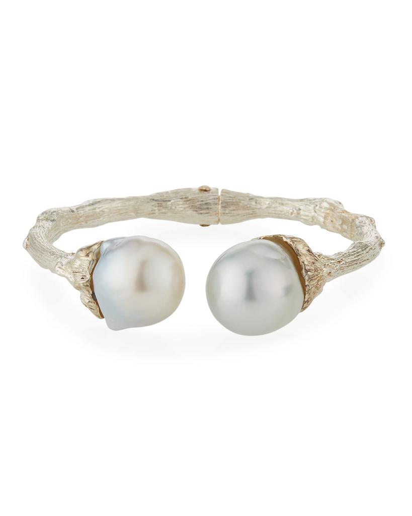 K Brunini Large Twig 16mm Pearl Bangle