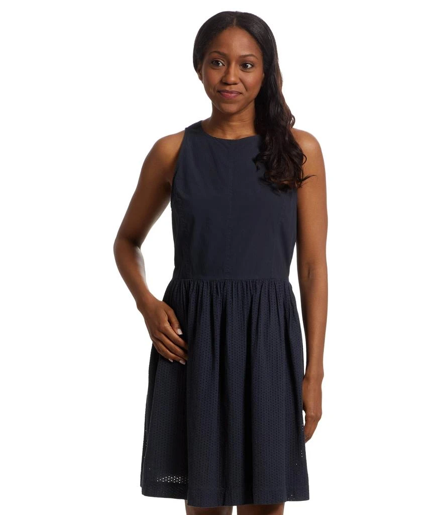 Lilla P Eyelet High-neck Mini Dress 1