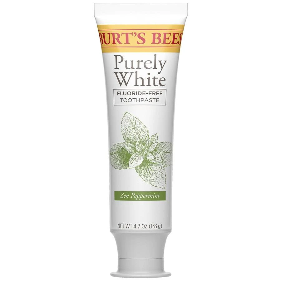 Burt's Bees Toothpaste, Natural Flavor, Fluoride-Free, Purely White Zen Peppermint 3