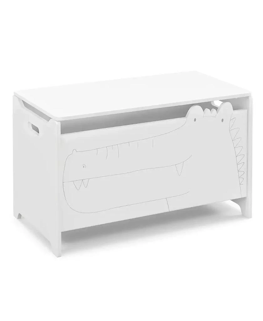 Costway Kids Toy Box with Safety Hinge Wood Storage Chest Flip-Top Storage Organizer 10