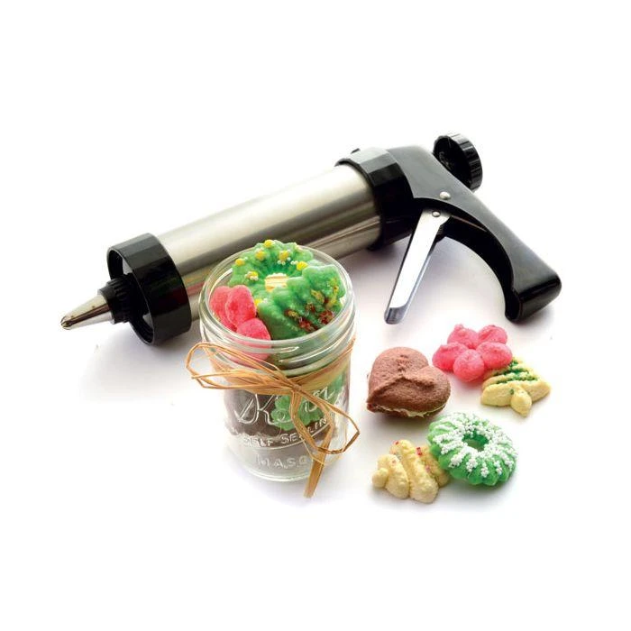 Norpro Stainless Steel Cookie and Icing Press with Storage Case, Black 2