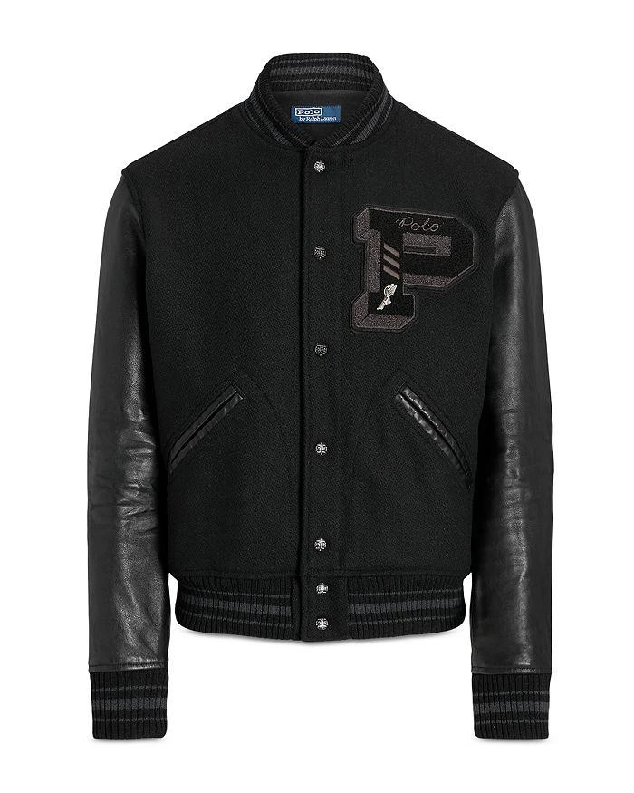 Ralph Lauren Mixed Media Letterman Jacket 5