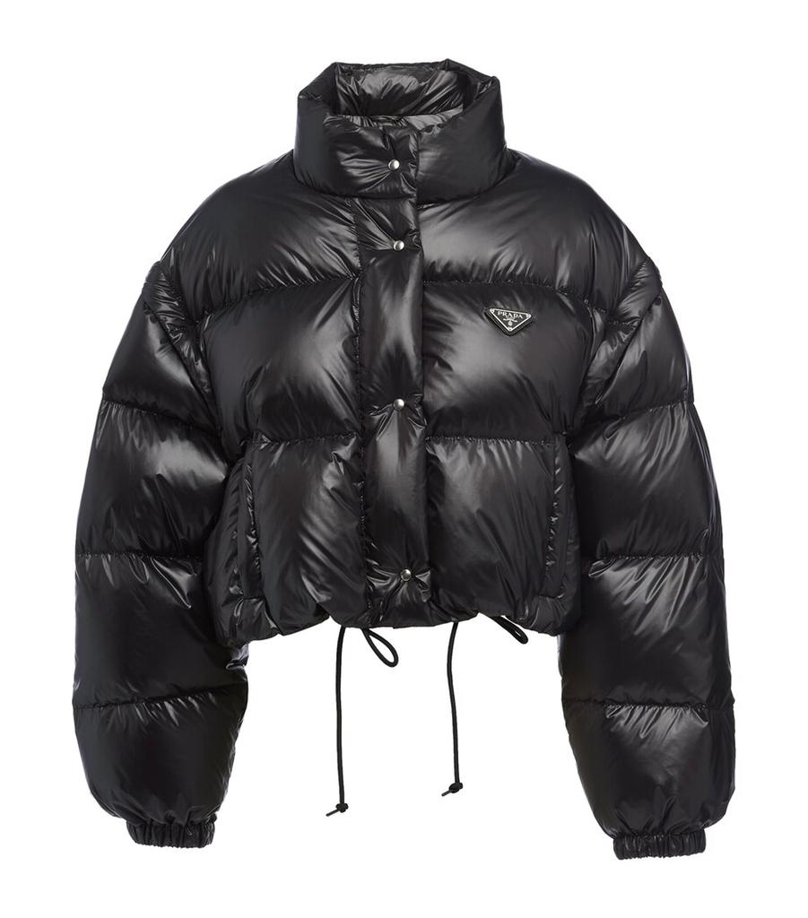 Prada Re-Nylon Convertible Cropped Down Jacket - Coats