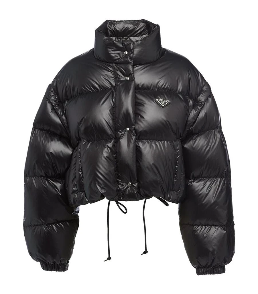 Prada Crop Re-Nylon Puffer Jacket 1