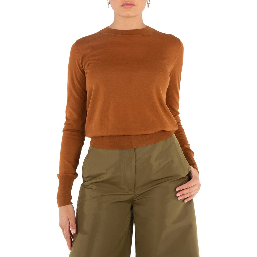 Stella McCartney Open Box - Stella McCartney Ladies Brown Crewneck Jumper, Size X-Small 1