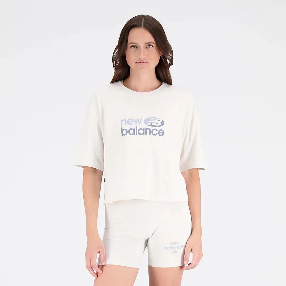 New Balance Essentials Reimagined Dual Colored Cotton Jersey Boxy T-Shirt 1