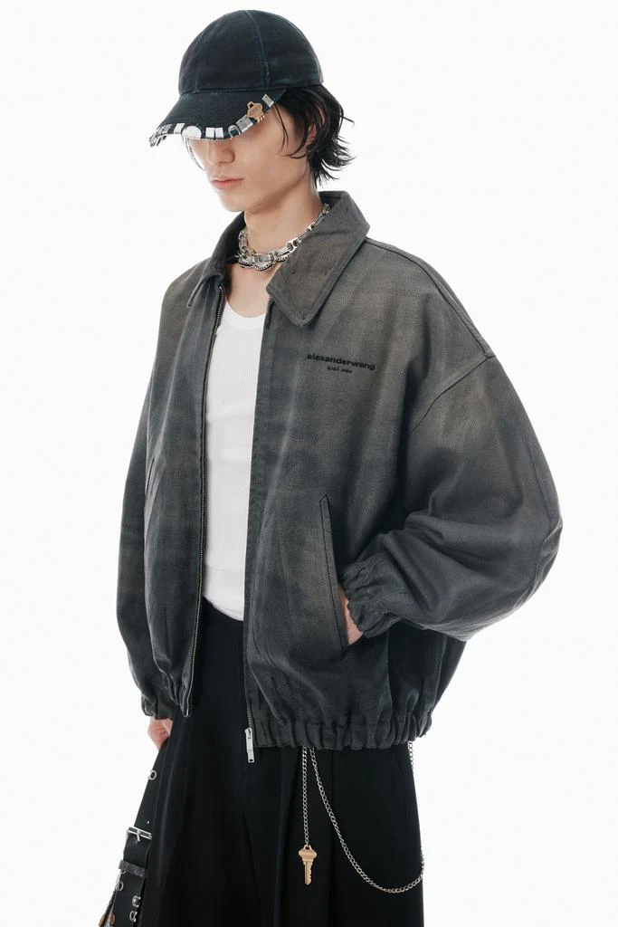 Alexander Wang Black leather trompe-l'oeil jacket 3