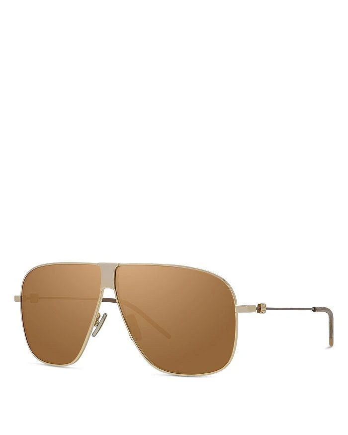 GIVENCHY 
Gv Speed Pilot Sunglasses - Shiny Palladium / Smoke Givenchy GV Speed 64mm Oversize Gradient Pilot Sunglasses  main image 3