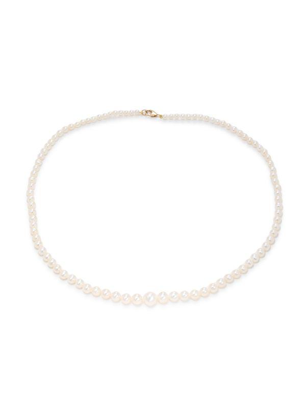 Effy 14K Yellow Gold & 3.5-7.5MM Freshwater Pearl Graduated Necklace