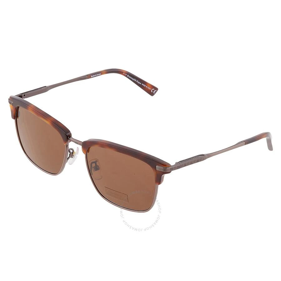 Ermenegildo Zegna Brown Square Men's Sunglasses EZ0092-D 52J 55 3