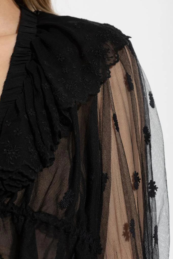 Chloé Chloé V-Neck Ruffled Top 4
